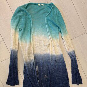Anthropologie Moth Duster Sweater, Knitted Ombre Blue